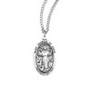 Saint Francis of Assisi Oval Sterling Silver Pet Medal