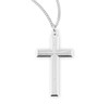Sterling Silver Cross with High Polished Inlayed Cross Sterling Silver Cross with High Polished Inlayed Cross
