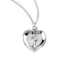 Sterling Silver Chalice Heart Pendant with Pearl Epoxy Sterling Silver Chalice Heart Pendant with Pearl Epoxy