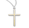 Two-Tone Sterling Silver Inlay Cross Two-Tone Sterling Silver Inlay Cross