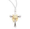 Sterling Silver Cross with a Gold Plated Robe