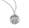 Patron Saint Francis of Assisi Round Sterling Silver Medal