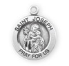 Patron Saint Joseph Round Sterling Silver Medal