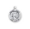 Patron Saint Jude Round Sterling Silver Medal Patron Saint Jude Round Sterling Silver Medal