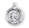 Patron Saint Jude Round Sterling Silver Medal