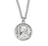 Patron Saint Joan of Arc Round Sterling Silver Medal