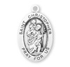 Patron Saint Christopher Oval Sterling Silver Medal