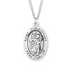 Patron Saint Christopher Oval Sterling Silver Medal