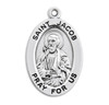 Patron Saint Jacob Oval Sterling Silver Medal Patron Saint Jacob Oval Sterling Silver Medal