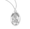 Patron Saint Dymphna Oval Sterling Silver Medal