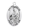 Patron Saint Julia Oval Sterling Silver Medal