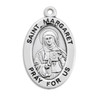 Patron Saint Margaret Oval Sterling Silver Medal