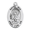 Patron Saint Mia Oval Sterling Silver Medal Patron Saint Mia Oval Sterling Silver Medal