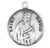 Patron Saint David Round Sterling Silver Medal Patron Saint David Round Sterling Silver Medal