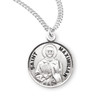 Patron Saint Maximilian Round Sterling Silver Medal Patron Saint Maximilian Round Sterling Silver Medal