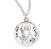 Patron Saint Lucy Round Sterling Silver Medal Patron Saint Lucy Round Sterling Silver Medal