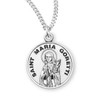 Patron Saint Maria Goretti Round Sterling Silver Medal Patron Saint Maria Goretti Round Sterling Silver Medal