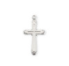 Round Edge Sterling Silver Cross