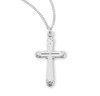 Round Edge Sterling Silver Cross