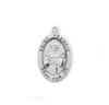 Patron Saint Francis of Assisi Oval Sterling Silver Medal