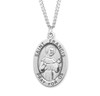 Patron Saint Francis of Assisi Oval Sterling Silver Medal Patron Saint Francis of Assisi Oval Sterling Silver Medal