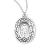 Miraculous Medal Oval Sterling Silver "Crown of Thorns" Medal