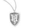 Saint Michael Sterling Silver Shield Medal Saint Michael Sterling Silver Shield Medal
