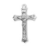 Triple Flare Tip Sterling Silver Crucifix