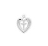 Sterling Silver Cross in an Open Heart Pendant