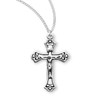Sterling Silver Black Enameled Crucifix
