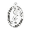 Saint Sebastian Oval Sterling Silver Lacrosse Male Athlete Medal Saint Sebastian Oval Sterling Silver Lacrosse Male Athlete Medal
