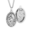 Saint Sebastian Oval Sterling Silver Lacrosse Male Athlete Medal Saint Sebastian Oval Sterling Silver Lacrosse Male Athlete Medal