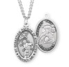 Saint Sebastian Oval Sterling Silver Wrestling Male Athlete Medal Saint Sebastian Oval Sterling Silver Wrestling Male Athlete Medal