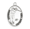 Lord Jesus Christ Oval Sterling Silver Golf Male Athlete Medal