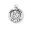 Patron Saint Anthony Round Sterling Silver Medal