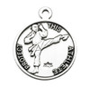 Saint Christopher Round Sterling Silver Martial Arts Male Athlete Medal Saint Christopher Round Sterling Silver Martial Arts Male Athlete Medal