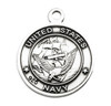 Sterling Silver Navy Medal with St. Christopher on Reverse Side