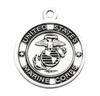 Sterling Silver Marines Medal with St. Christopher on Reverse Side