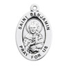 Patron Saint Benjamin Oval Sterling Silver Medal