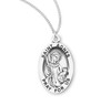 Patron Saint Agnes Oval Sterling Silver Medal