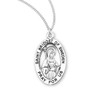 Patron Saint Bridget of Sweden Oval Sterling Silver Medal