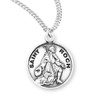 Patron Saint Roch Round Sterling Silver Medal