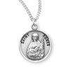 Patron Saint Agnes Round Sterling Silver Medal