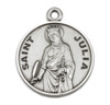 Patron Saint Julia Round Sterling Silver Medal Patron Saint Julia Round Sterling Silver Medal