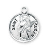 Patron Saint Susan Round Sterling Silver Medal