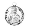 Patron Saint Veronica Round Sterling Silver Medal
