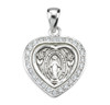 Sterling Silver Crystal Cubic Zirconia Miraculous Medal