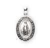 Sterling Silver Jet Black Cubic Zirconia Miraculous Medal Sterling Silver Jet Black Cubic Zirconia Miraculous Medal