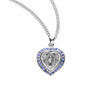 Sterling Silver Sapphire Cubic Zirconia "CZ" Miraculous Medal Sterling Silver Sapphire Cubic Zirconia "CZ" Miraculous Medal