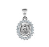 Sterling Silver Miraculous Medal with set Cubic Zirconia's "CZ's" Sterling Silver Miraculous Medal with set Cubic Zirconia's "CZ's"